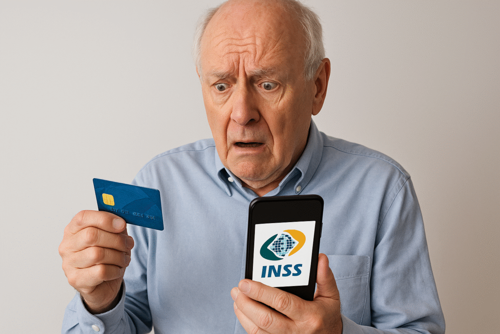 Foto conceitual de fraude digital em benefícios do INSS.